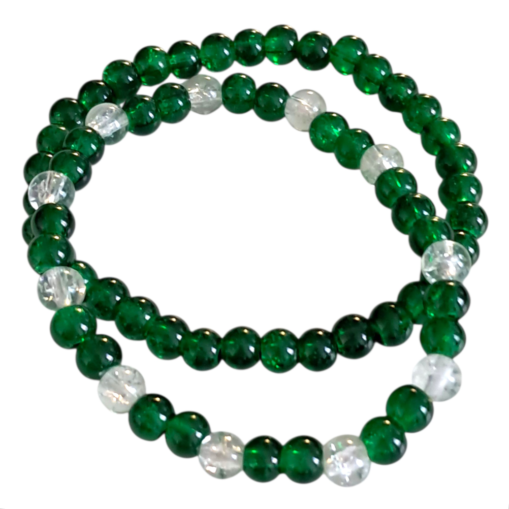 Emerald & Crystal Bracelet Set